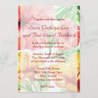 Convite De Casamento Para Flores De Hibiscus De Aq