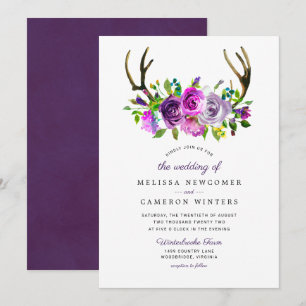 Convite de casamento para formigas florais