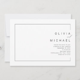 Convite de casamento para fotos minimalistas moder