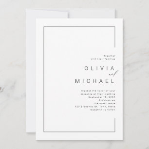 Convite de casamento para fotos minimalistas moder