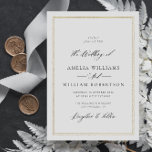 convite de casamento para imagens em ouro<br><div class="desc">Um simples design de quadro com uma caligrafia preta elegante e um quadro de ouro.As características deste modelo de convite para casamento podem ser personalizadas.</div>