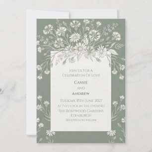 Convite de Casamento para Jardim com Chinoiserie A
