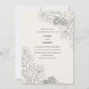 Convite de Casamento para Jardim com Chinoiserie A