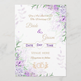 Convite de Casamento para Jardim de Lavanda Elegan