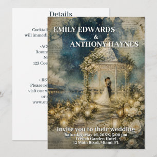Convite de Casamento para Jardim Romântico