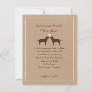 Convite de Casamento para Labrador Retriever Choco