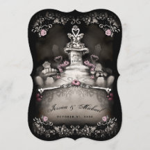 Convite de casamento para o Cemitério de Halloween