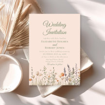 Convite de Casamento para Prado de Flores Silvestr