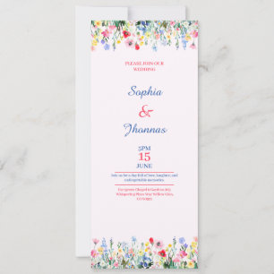 convite de casamento para primavera colorida