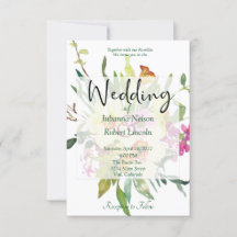 convite de casamento para primavera daffodil buquê