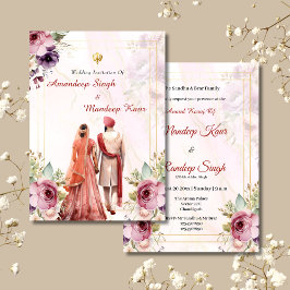 Convite de casamento para Punjabi convite para cas