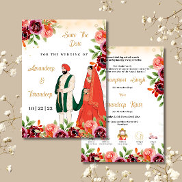 Convite de casamento para Punjabi convite para cas