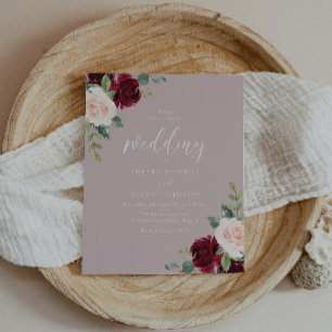 Convite de casamento para Rosa de orçamento da Bur