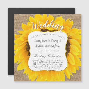 Convite De Casamento Para Typografia De Sunflower