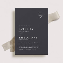 Convite de Casamento Parker Monogram