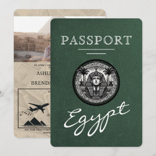 Convite de Casamento Passaporte Verde Egito
