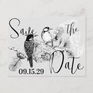Convite de Casamento Pássaros do Amor Vintage