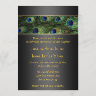 Convite de Casamento Pavão