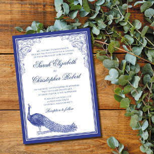Convite de Casamento Pavão