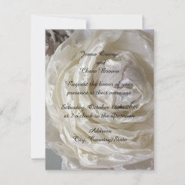 Convite de Casamento Peônia Marfim