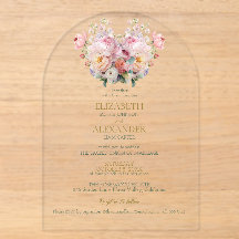 Convite de Casamento Peony Whisper