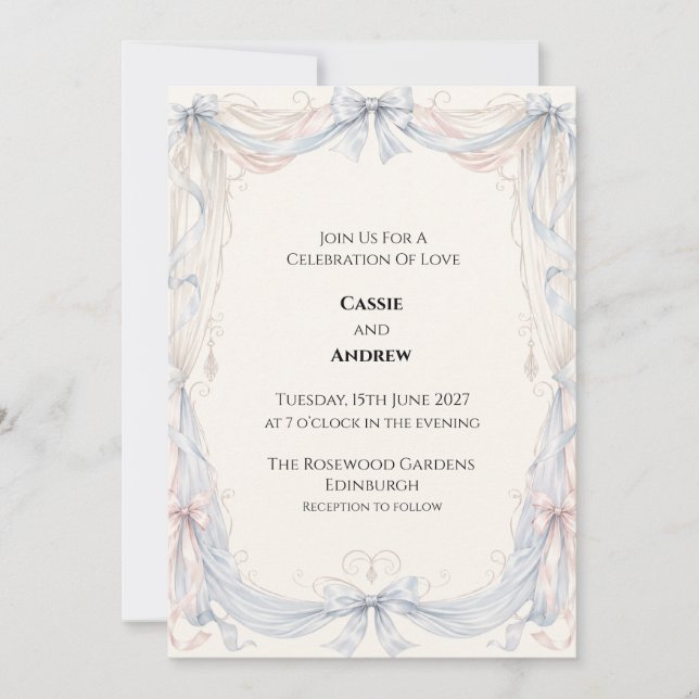 Convite de Casamento Personalizado (Frente)