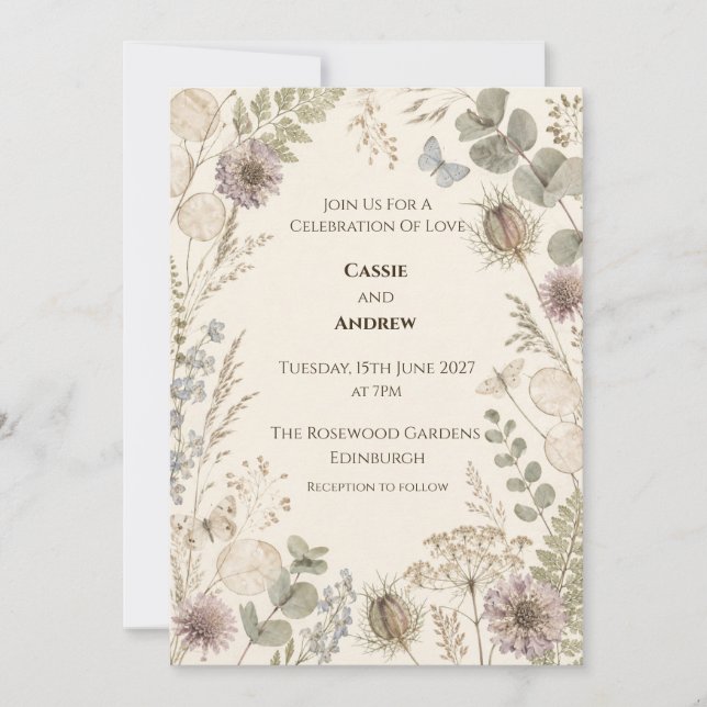Convite de Casamento Personalizado (Frente)