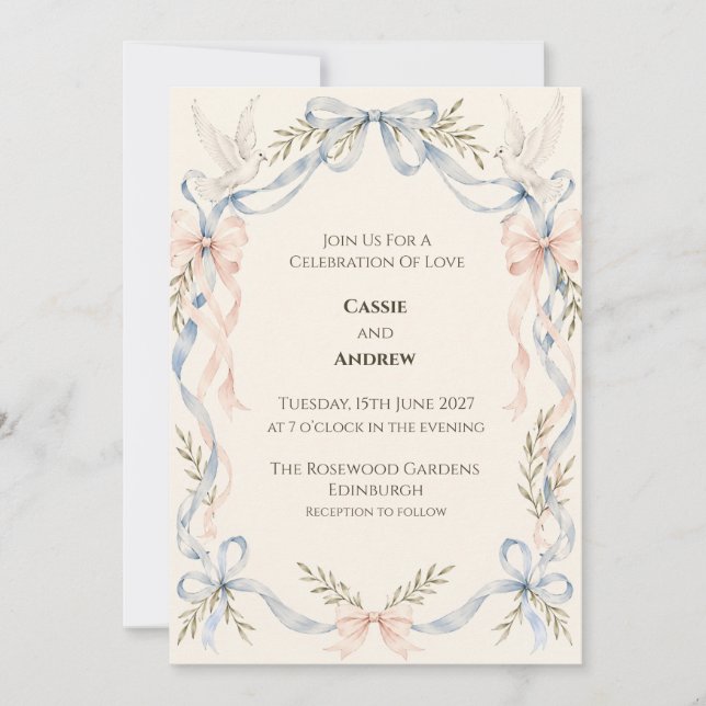 Convite de Casamento Personalizado (Frente)