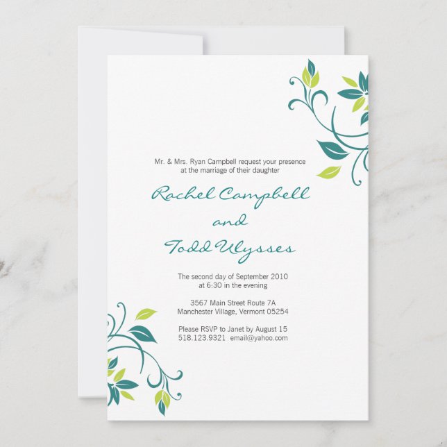 Convite de Casamento Personalizado (Frente)
