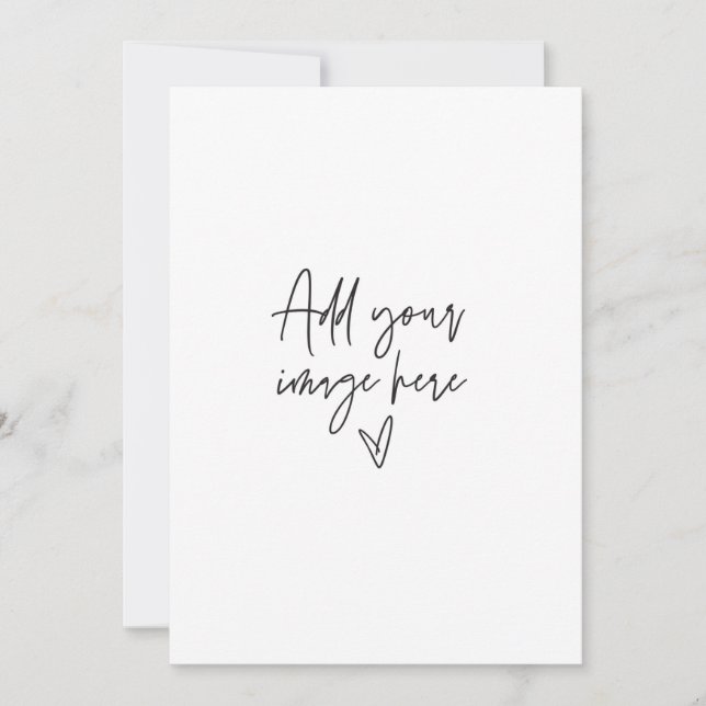 Convite de Casamento Personalizado 5 x 7 Foto de F (Frente)