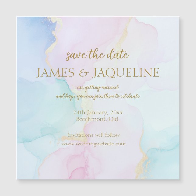 Convite de Casamento Personalizado com Data de Sal (Frente)