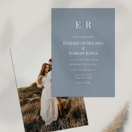 Convite de Casamento Personalizado com Foto em Azu