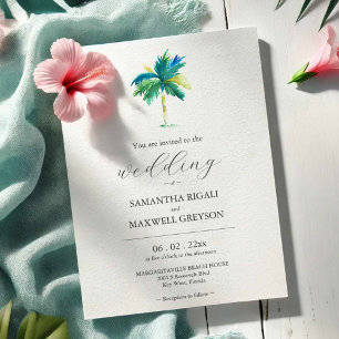 Convite de Casamento Personalizado com Palmeira em