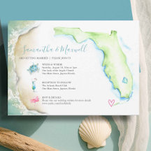 Convite de casamento Personalizado da Florida Beac