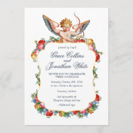 Convite de casamento personalizado do Cupid Anel