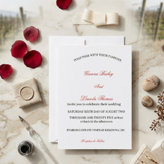 Convite de Casamento Personalizado Elegante