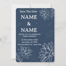 Convite de Casamento Personalizado Elegante