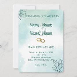 Convite de Casamento Personalizado Elegante 3