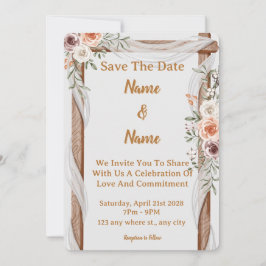Convite de Casamento Personalizado Elegante 8