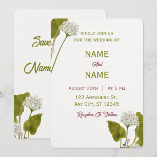 Convite de Casamento Personalizado Elegante 9