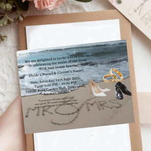 Convite de Casamento Personalizado Elegante - P