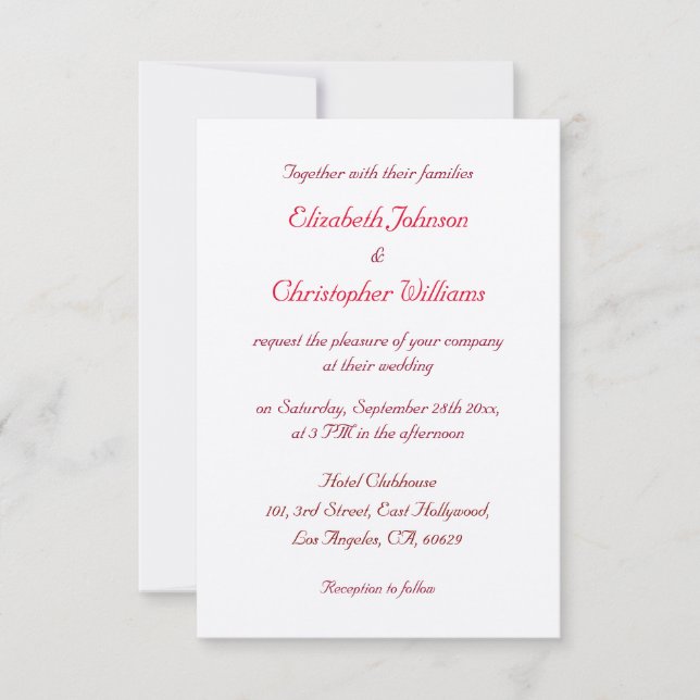 Convite de Casamento Personalizado em Papel Kraft  (Frente)