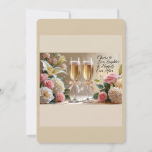 Convite de Casamento Personalizado - Felizes para