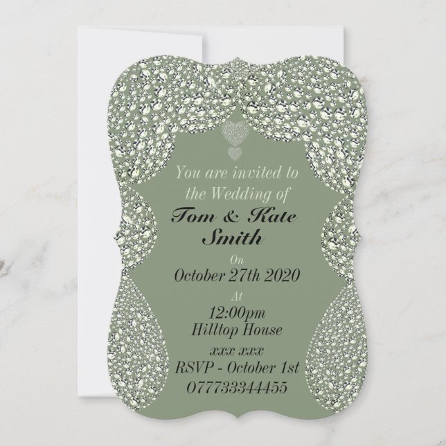 convite de casamento personalizado invulgar para r (Frente)