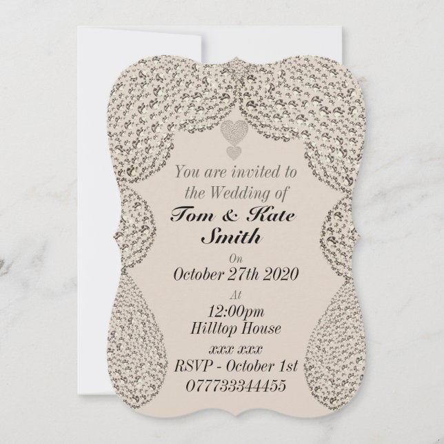 convite de casamento personalizado invulgar para r (Frente)