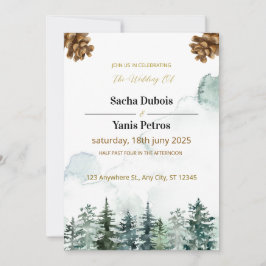 convite de casamento personalizado montanhas