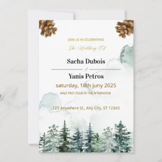 convite de casamento personalizado montanhas
