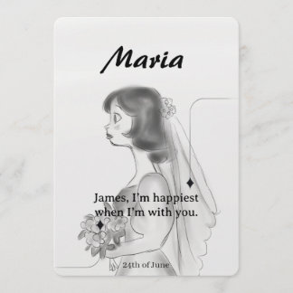 Convite de Casamento Personalizado para Noiva e No