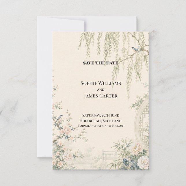 Convite de casamento personalizado para salvar a d (Frente)