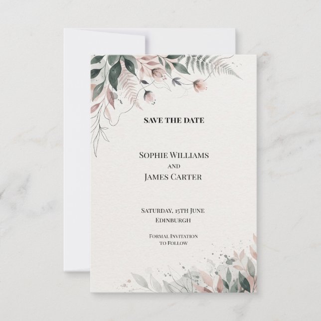 Convite de casamento personalizado para salvar a d (Frente)